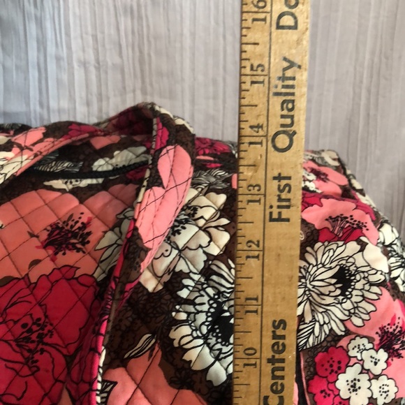 VERA BRADLEY Mocha Rouge XL travel bag carry on weekender with shoulder … - Picture 12 of 14